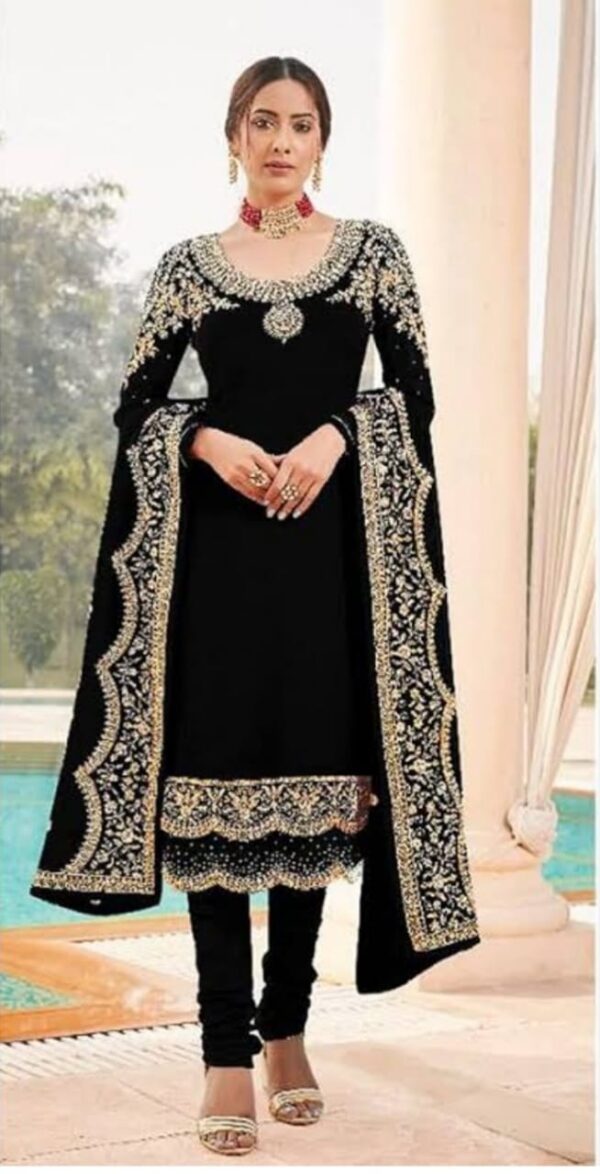 BLACK COLOUR ETHNIC DESIGNER SUIT