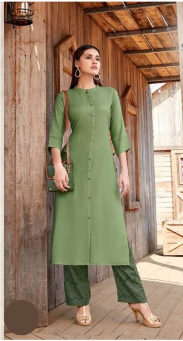 GREEN DESIGNER KURTI