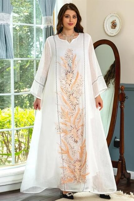 Women's embroidered dress hand crafted