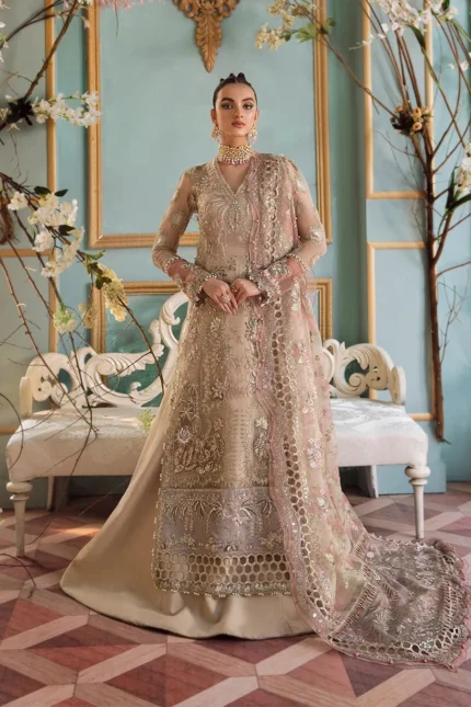 Woman's designer suit hand crafted with heavy work